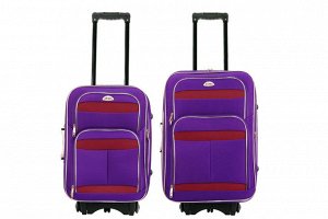 Комплект чемоданов 2в1 Atma Classic 2 - Lilac & Red (M+S)