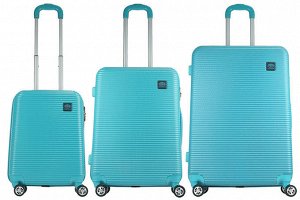 Комплект чемоданов 3в1 Monopol Santorin II - Light Blue (L+M+S)