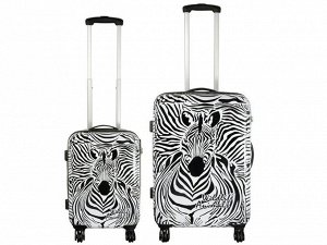 Комплект чемоданов 2в1 Monopol Zebra (M+S)