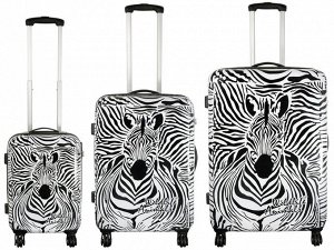 Комплект чемоданов 3в1 Monopol Zebra (L+M+S)