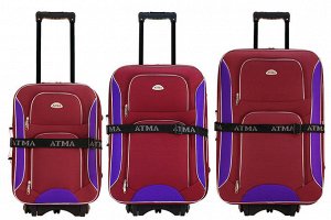 Комплект чемоданов 3в1 Atma Tour - Red & Lilac (L+M+S)