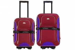 Комплект чемоданов 2в1 Atma Tour - Red & Lilac (M+S)