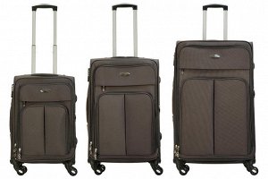 Комплект чемоданов 3в1 Alezar Lux - Dark Grey (L+M+S)