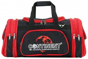 Сумка спортивная Continent M018r - Black&Red (M)