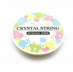 Нить-резинка (спандекс) Cristal String 0,5 мм, прозрачная, длина 20 м.  Цена за 1 шт.