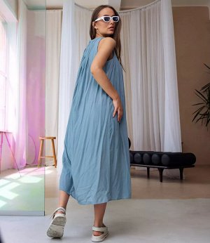 Платье #КТ8310, серо-голубой