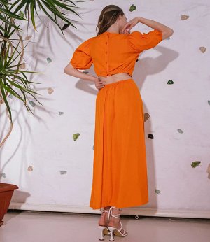 Платье#ОТЦ04003, оранжевый