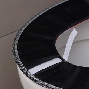 Чехол на сиденье для унитаза на липучках «Цветы», 35x45 см, МИКС