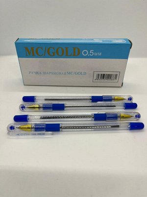 Китайская Ручка шариковая 0,5мм  с колпачком-синяя