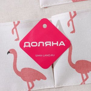 Органайзер подвесной с карманами Доляна «Фламинго», 7 отделения, 38x46.5 см, цвет серый