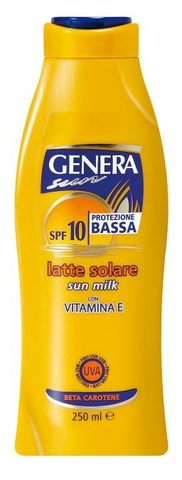 GENERA SUN Молочко для защиты от солнца SPF 10 250мл (*12)
