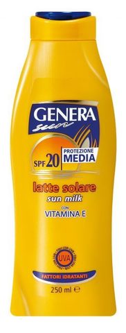 GENERA SUN Молочко для защиты от солнца SPF 20 250мл (*12)