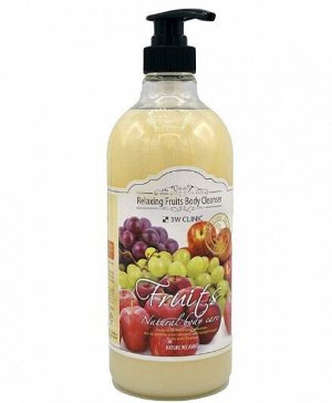 3W Clinic Расслабляющий гель для душа с мягким фруктовым ароматом Relaxing Fruits Body Cleanser, 1000 мл