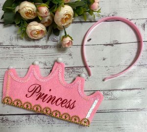 Корона-ободок светящаяся Princess цв розовый