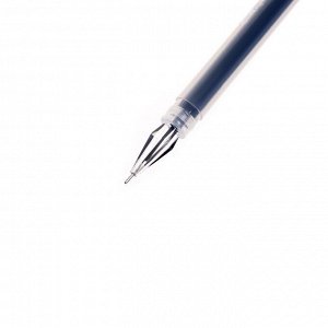 Ручка гелевая, 0.38 мм, цвет чёрный, корпус прозрачный, безстержневая, игольчатый пишущий узел, "Кристалл"
