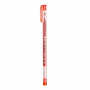 Ручка гелевая "Кристалл" 0.38 мм, красный, корпус прозрачный, безстержневая, игольчатый пишущий узел