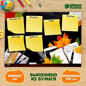 Расписание уроков "Уроки" А4