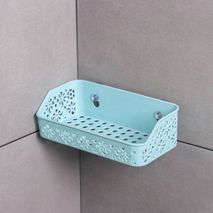 Полочка для ванной комнаты на присосках «Вензель», 20,5x6x10 см, цвет МИКС