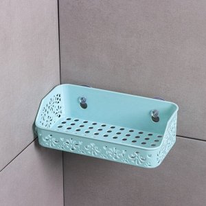Полочка для ванной комнаты на присосках «Вензель», 20,5x6x10 см, цвет МИКС