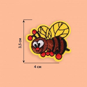 Термоаппликация «Пчёлка», 4 x 3,5 см, цвет разноцветный