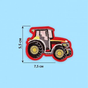 Термоаппликация «Машина», 7,5 x 5,5 см, цвет красный