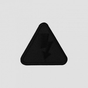 Термоаппликация «Молния», 6,5 ? 6 см, цвет чёрный