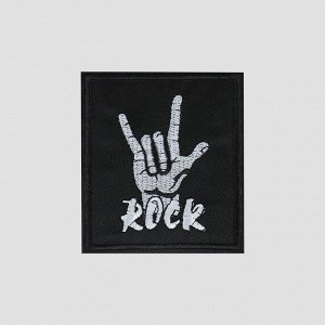Термоаппликация «Rock», 7,8 ? 8,8 см, цвет чёрный