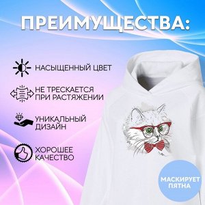 Термотрансфер «Кот», 17 x 16,5 см