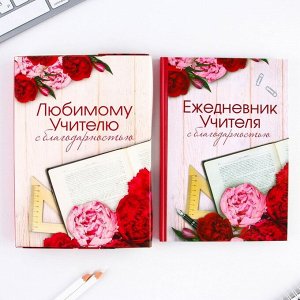 Art Fox Ежедневник в подарочной коробке «Ежедневник УЧИТЕЛЯ», формат А5, 80 листов, твердая обложка