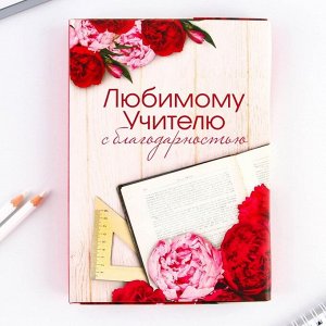 Ежедневник в подарочной коробке «Ежедневник УЧИТЕЛЯ», формат А5, 80 листов, твердая обложка