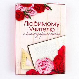 Ежедневник в подарочной коробке «Ежедневник УЧИТЕЛЯ», формат А5, 80 листов, твердая обложка