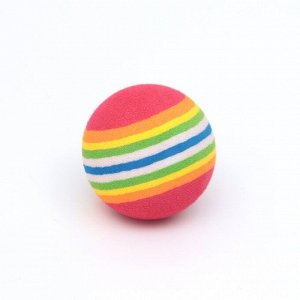 Шарик для кошек, 3,4 см, 1 шт, микс цветов