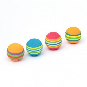 Шарик для кошек, 3,4 см, 1 шт, микс цветов