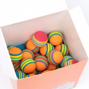 Шарик для кошек, 3,4 см, 1 шт, микс цветов