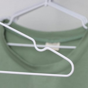 Плечики для одежды антискользящие, детская металлическая с ПВХ покрытием, 10 шт, 29,5x17,5 см, цвет белый