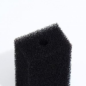 Губка прямоугольная для фильтра № 2, ретикулированная 30 PPI, 6 х 4 х 11 см, черная