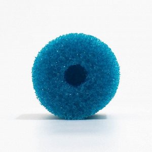 Губка круглая № 1, крупнопористая, 5 х 5 х 10 см, синяя