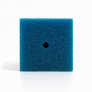 Губка прямоугольная для фильтра № 15, крупнопористая, 12 х 12 х 20 см, синяя