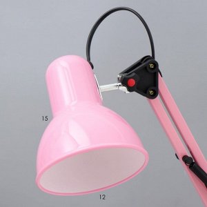Настольная лампа "Юника" Е27 40Вт розовый 14,5х14,5х53 см