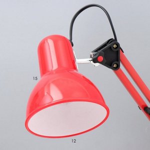 Настольная лампа "Юника" Е27 40Вт красный 14,5х14,5х53 см