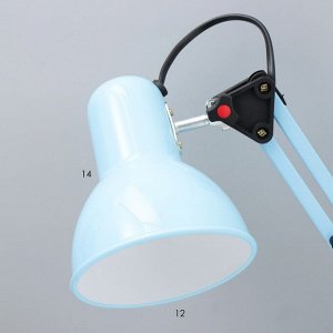Настольная лампа "Юника" Е27 40Вт синий 14,5х14,5х53 см