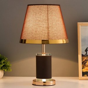 Настольная лампа с подсветкой "Стелла" E27 40Вт коричневый 26х26х43см RISALUX