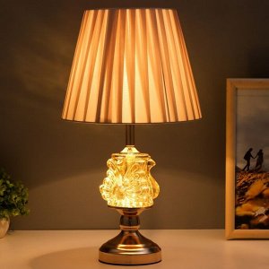 Настольная лампа с подсветкой "Павлиния" E27 40Вт золото 26х26х44см RISALUX