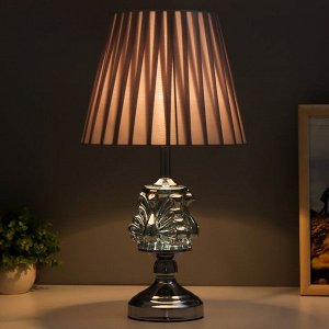 Настольная лампа с подсветкой "Павлиния" E27 40Вт хром 26х26х44см RISALUX