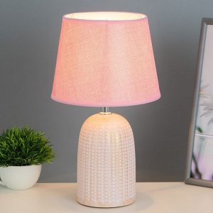 Настольная лампа "Илария" Е14 40Вт розовый 20х20х33 см RISALUX