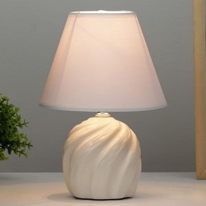 Лампа настольная керамика "Кадди" 1хE14 40Вт белый 18х18х27 см RISALUX