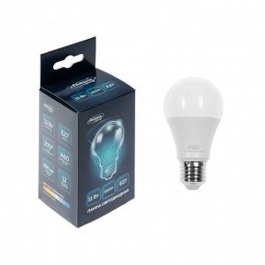 Лампа светодиодная Luazon Lighting, A60, 11 Вт, E27, 990 Лм, 6500 К, холодный белый