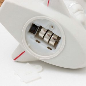 Фигурка светящаяся RISALUX «Астронавт», LED-ночник, от батареек, 3xLR44, белый, 8x10x10 см