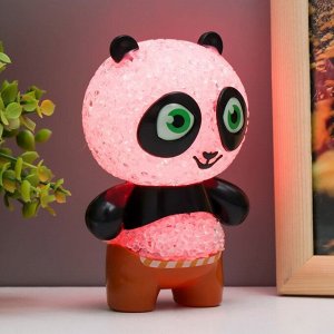 Фигурка светящаяся RISALUX «Панда», LED-ночник, RGB, от батареек 3xLR44, 7x7x11 см