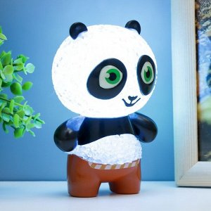 Фигурка светящаяся RISALUX «Панда», LED-ночник, RGB, от батареек 3xLR44, 7x7x11 см